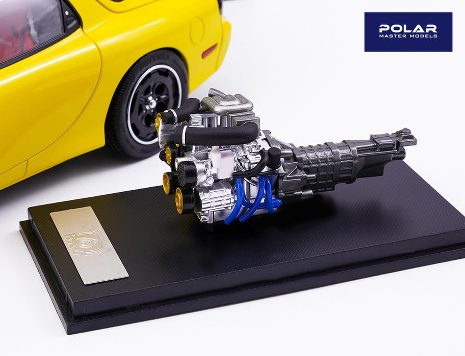 Poler Master Models 1/18 Mazda RX-7 Mazda Speed Yellow Diecast Car PLM22-002-1_7