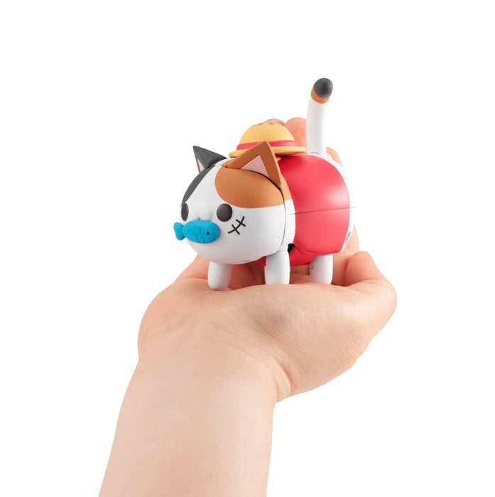 Mega Cat One Piece Tokotoko Nyanpiece Nyaan! Monkey D. Luffy Figure MGH84191 NEW_5