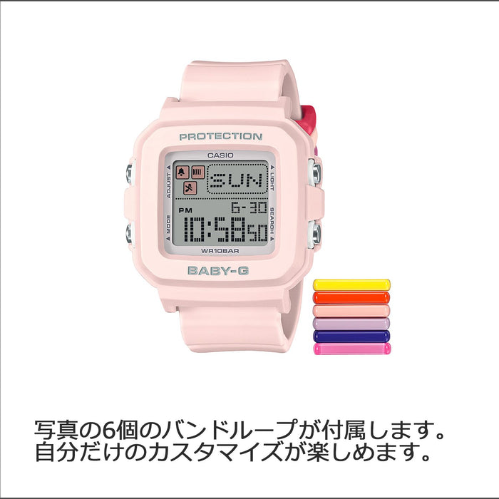 CASIO BABY-G+PLUS BGD-10L-4JR Pink Colorful Loop Stopwatch Digital Women Watch_2