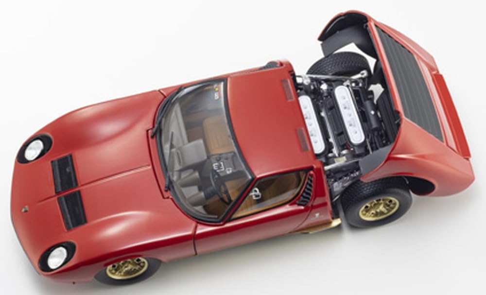 Kyosho Original 1/18 Lamborghini Miura P400 Red Diecast Miniature Car KS08314W_6
