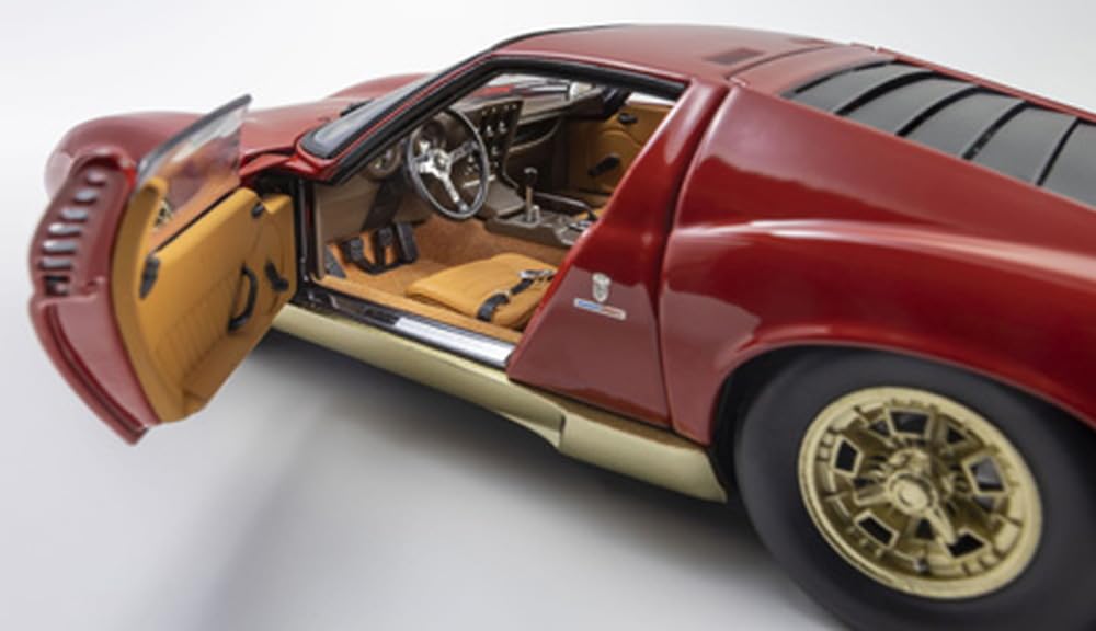 Kyosho Original 1/18 Lamborghini Miura P400 Red Diecast Miniature Car KS08314W_8