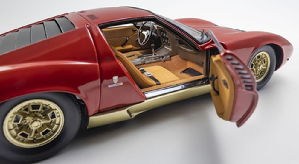 Kyosho Original 1/18 Lamborghini Miura P400 Red Diecast Miniature Car KS08314W_9