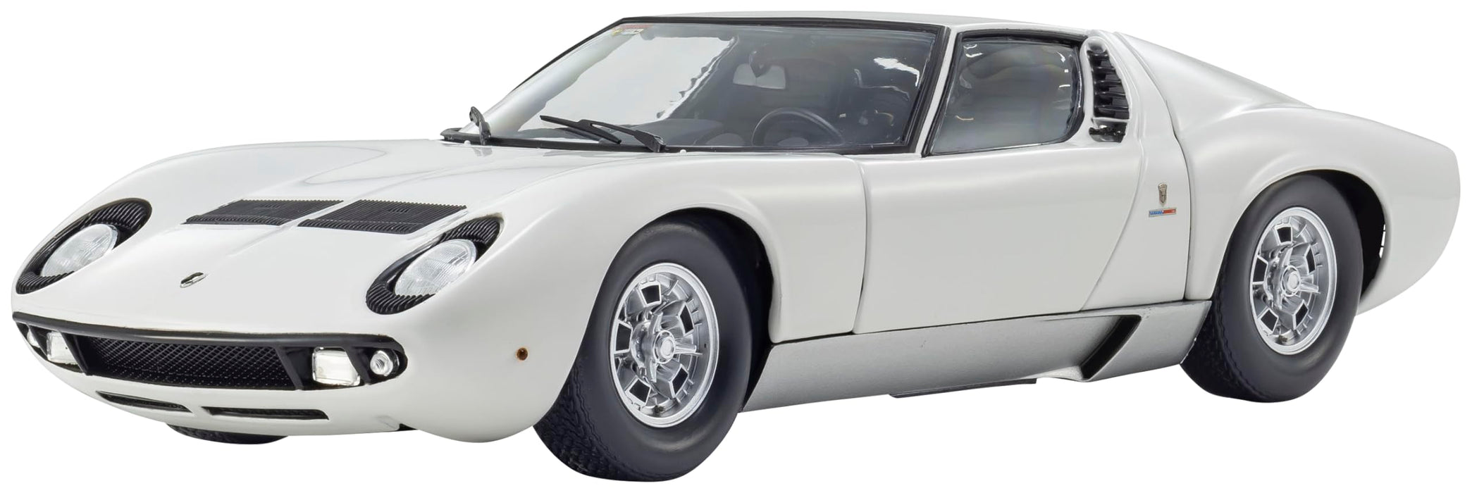 Kyosho Original 1/18 Lamborghini Miura P400 White Diecast Miniature Car KS08314W_1