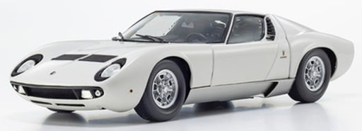 Kyosho Original 1/18 Lamborghini Miura P400 White Diecast Miniature Car KS08314W_2