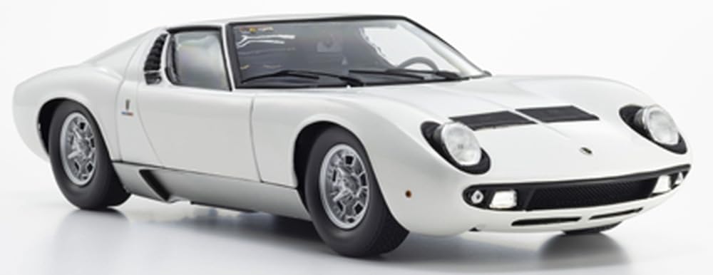 Kyosho Original 1/18 Lamborghini Miura P400 White Diecast Miniature Car KS08314W_3