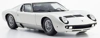 Kyosho Original 1/18 Lamborghini Miura P400 White Diecast Miniature Car KS08314W_3