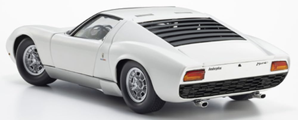 Kyosho Original 1/18 Lamborghini Miura P400 White Diecast Miniature Car KS08314W_4