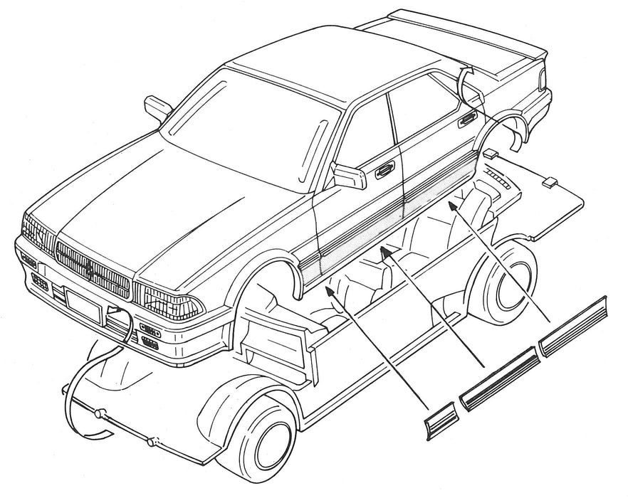 Fujimi 1/24 High So Car No.12 Chaser GX71 High Society Car Version Kit HC-12 NEW_4