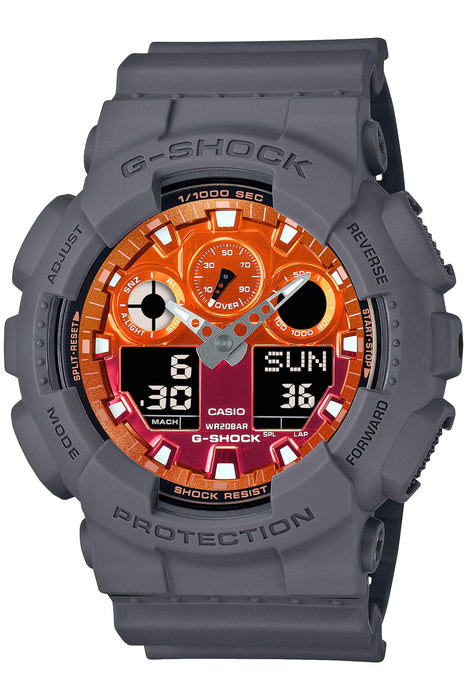CASIO G-SHOCK GA-100FL-8AJF Flame Inside Analog Digital Men Watch Resin Band NEW_1