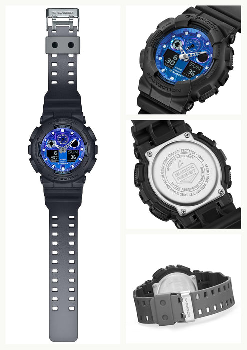CASIO G-SHOCK GA-100FL-1AJF Flame Inside Analog Digital Men Watch Resin Band NEW_2