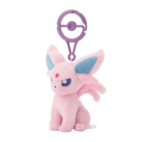 Pokemon Center Original Plush Doll Mascot Keychain with Carabiner Espeon NEW_2