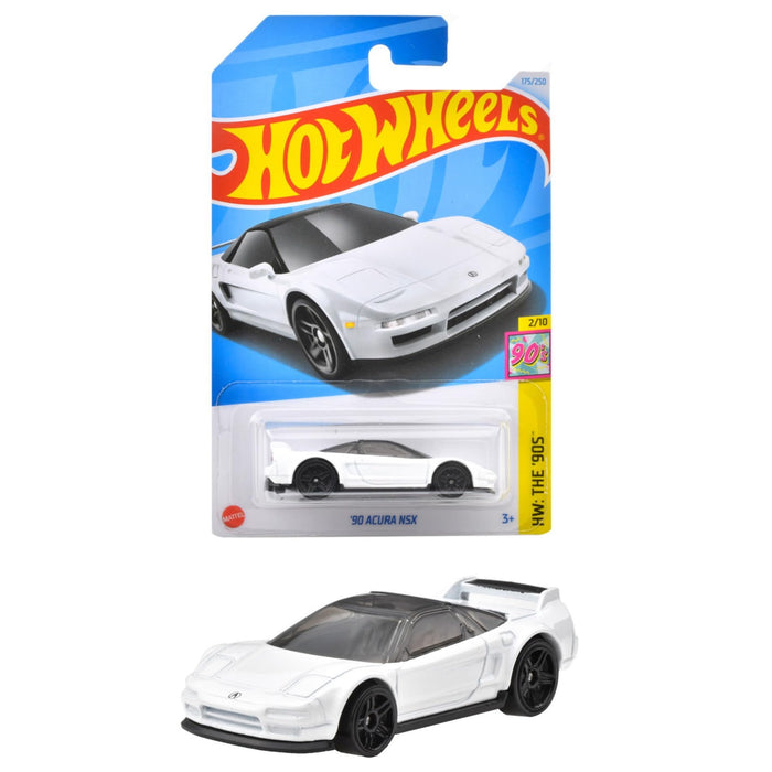 Mattel Hot Wheels Basic Cars '90 Acura NSX White Diecast Miniature Car HXR29 NEW_1