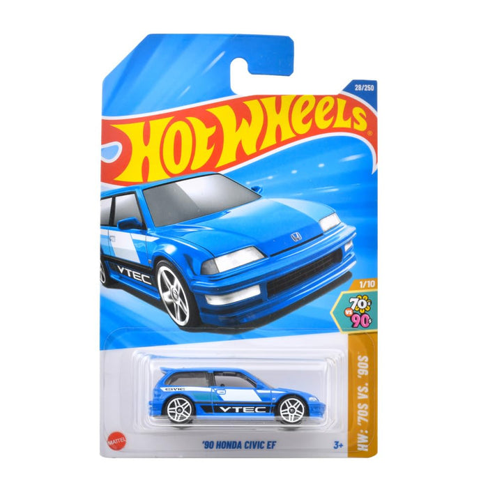 Mattel Hot Wheels Basic Cars '90 Honda Civic EF Diecast Miniature Car Toy JFN65_4