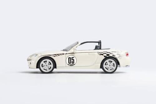 DIECASTTEAM 1/64 Mazda MX5 Racing Version RHD White Diecast Model Car LL-045-193_2