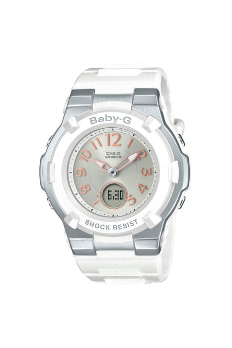 CASIO BABY-G BGA-1100-7B2JF White Solar Radio Analog Digital Women Watch New_1