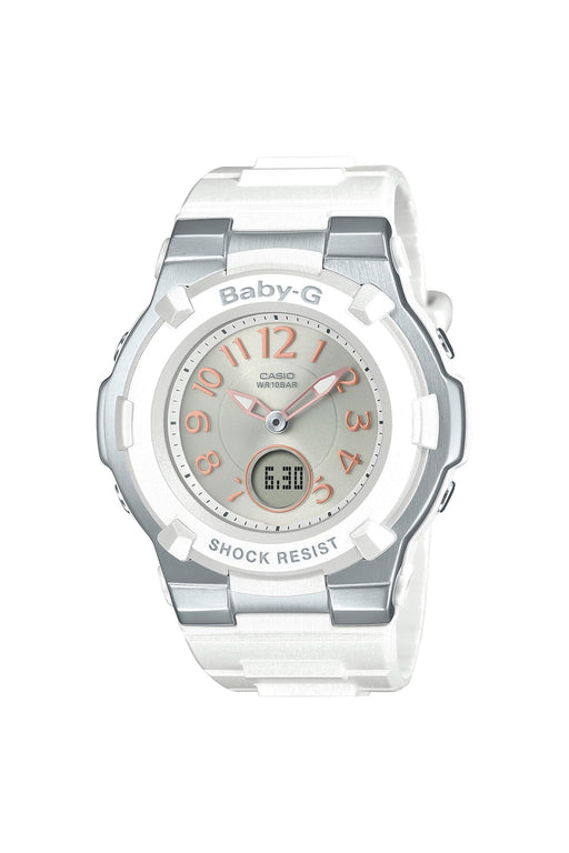 CASIO BABY-G BGA-1100-7B2JF White Solar Radio Analog Digital Women Watch New_1