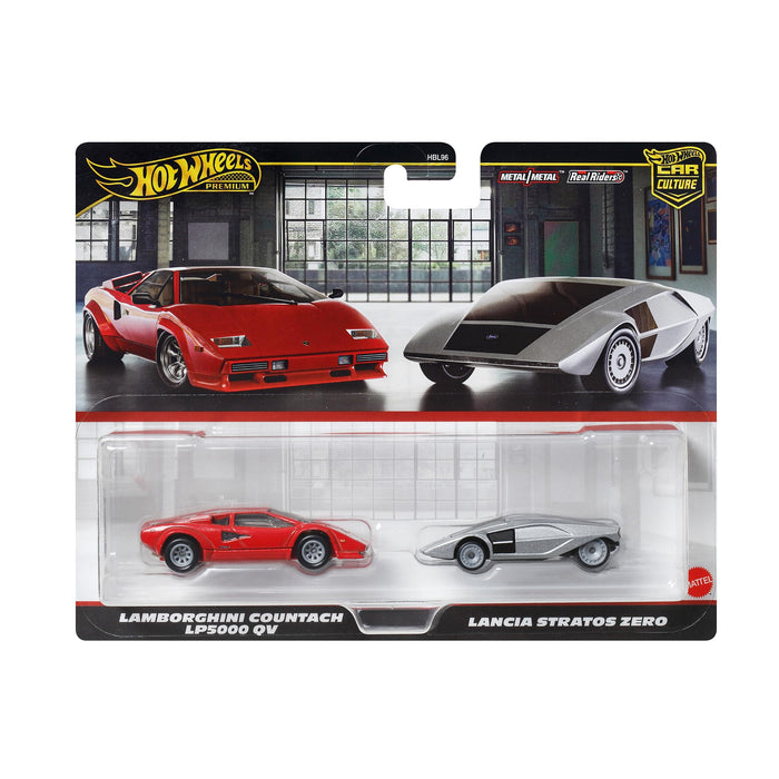 Hot Wheels Premium 2 pc Lamborghini Countach LP5000 QV Lancia Stratos Zero JBL02_6