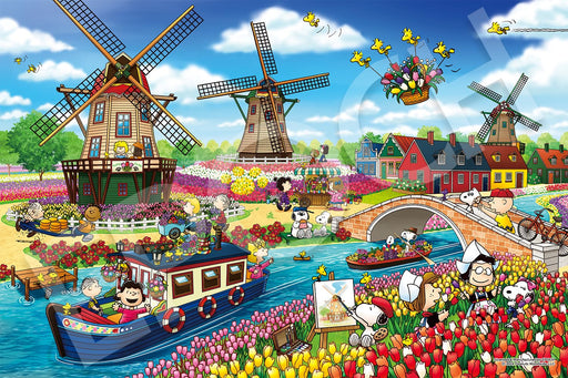 PEANUTS Snoopy Tulip Field 1000 piece jigsaw puzzle Epoch 50x75cm 12-623s NEW_1