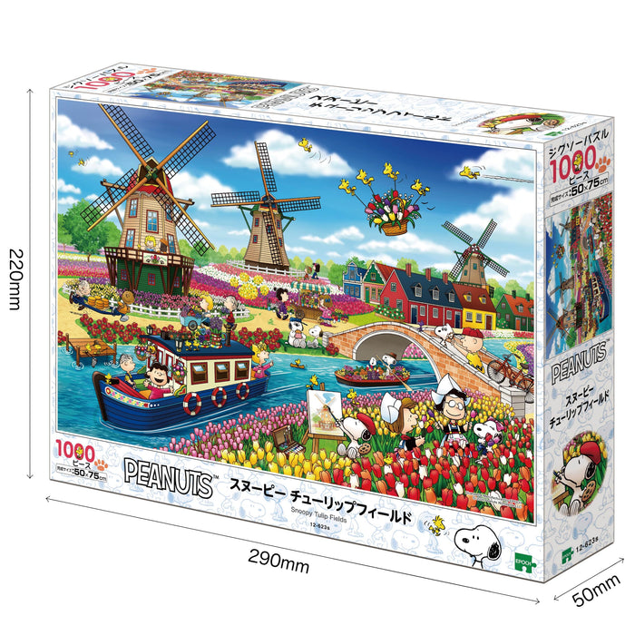 PEANUTS Snoopy Tulip Field 1000 piece jigsaw puzzle Epoch 50x75cm 12-623s NEW_2