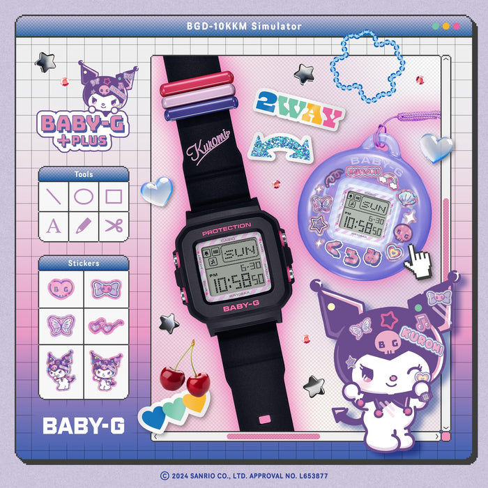 CASIO BABY-G+PLUS BGD-10KKM-1JR Kuromi Special Collaboration Women Watch NEW_2