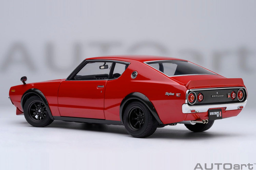 Autoart 1/18 Nissan Skyline 2000GT-R KPGC110 Tuned Version Red Diecast 77468 NEW_3