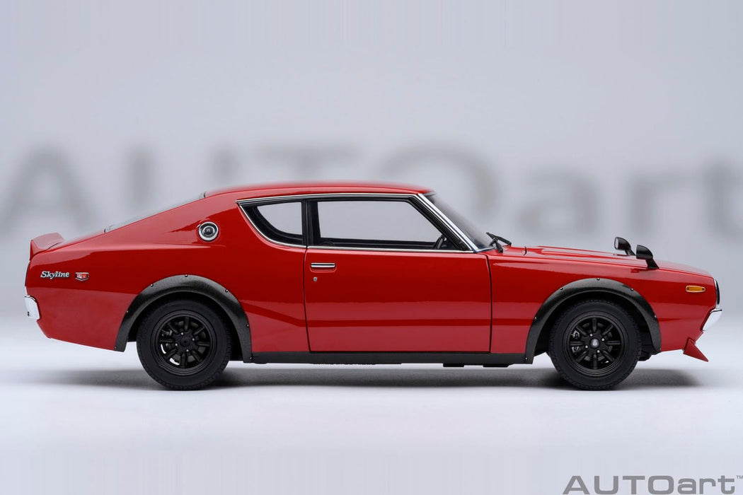 Autoart 1/18 Nissan Skyline 2000GT-R KPGC110 Tuned Version Red Diecast 77468 NEW_5