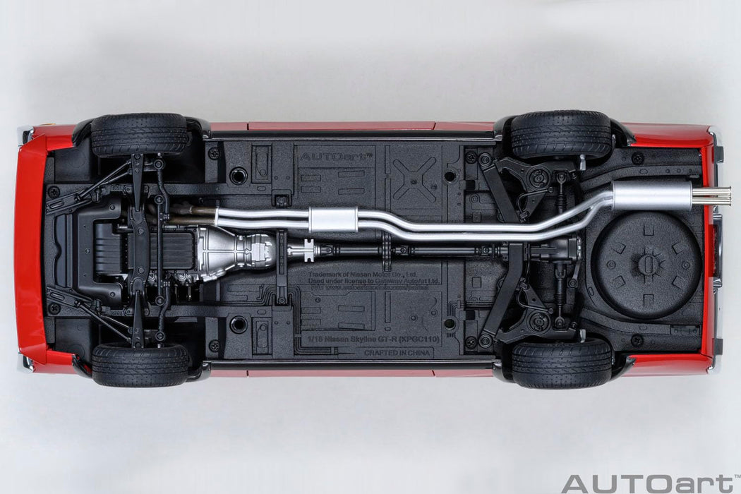 Autoart 1/18 Nissan Skyline 2000GT-R KPGC110 Tuned Version Red Diecast 77468 NEW_9