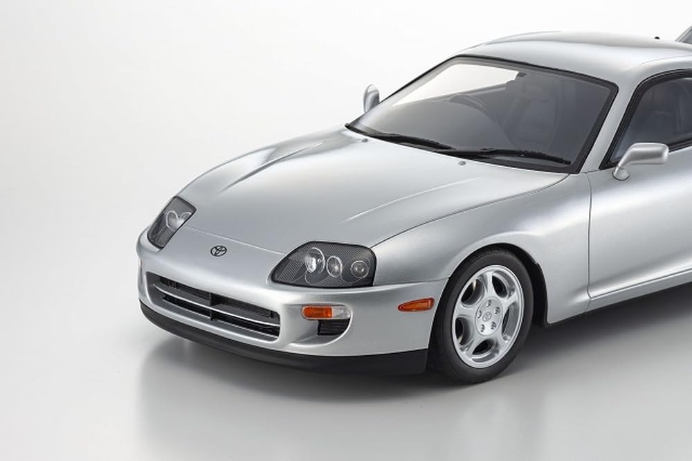 Kyosho samurai 1/12 Toyota Supra A80 Silver Diecast Miniature Car KSR12006S NEW_6
