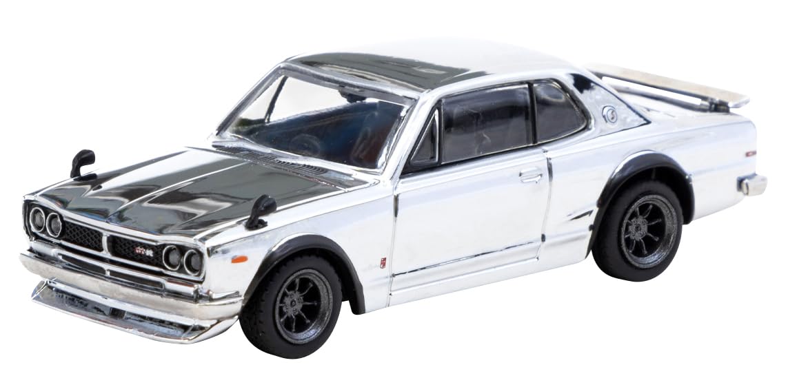 Tarmac Works 1/64 Skyline HT 2000GT-R Silver Chrome Special Edition T64G-043-SC_1