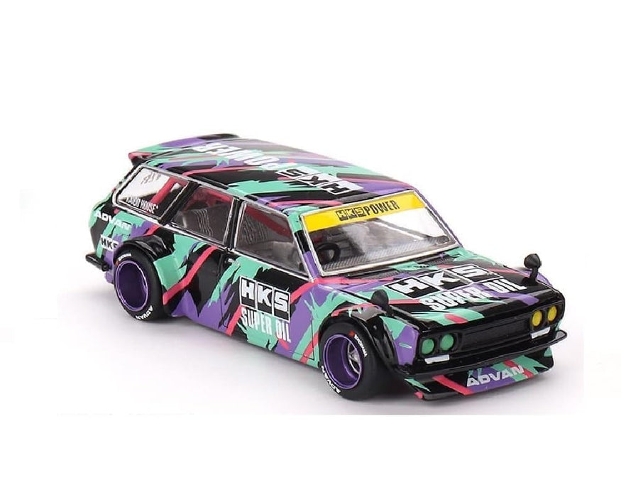 TSMMODEL 1/64 Datsun Street 510 Wagon HKS V1 RHD Limited Edition Diecast Car NEW_1