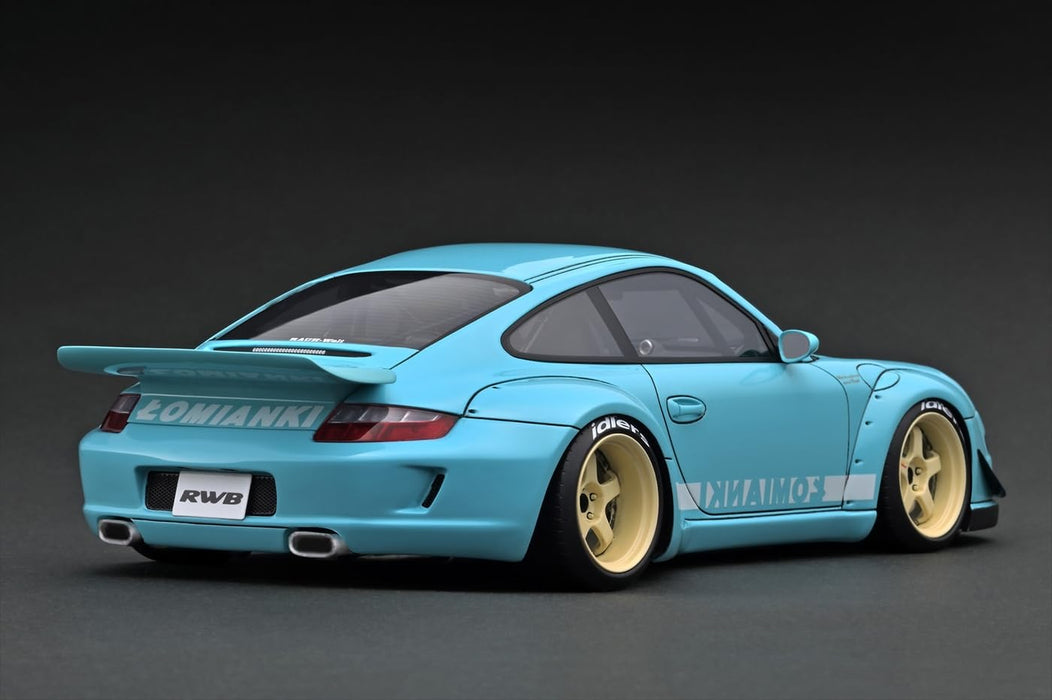 TK. Company Ignition Model 1/18 RWB 997 Green Resin Miniature Car IG3257 NEW_2