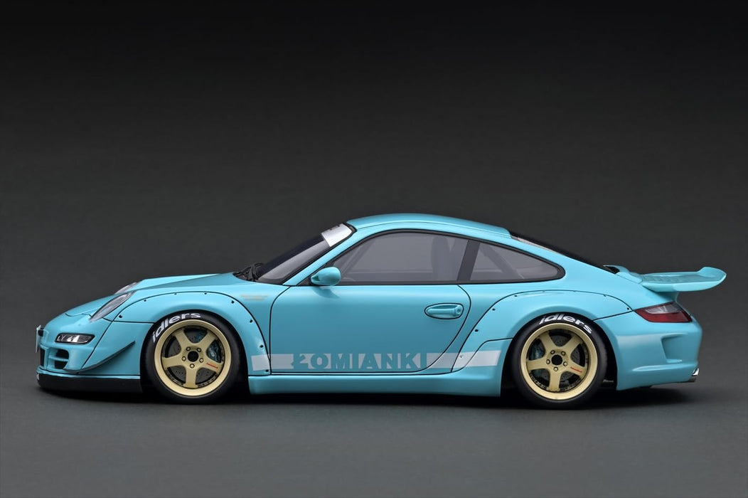 TK. Company Ignition Model 1/18 RWB 997 Green Resin Miniature Car IG3257 NEW_3