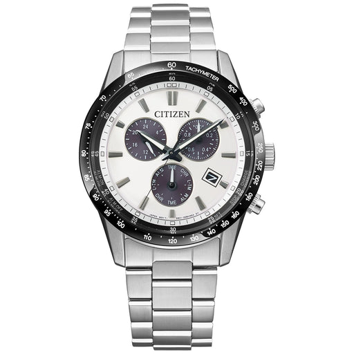 Citizen Collection BL5614-59A Eco-Drive White Chronograph Men Watch Silver NEW_1