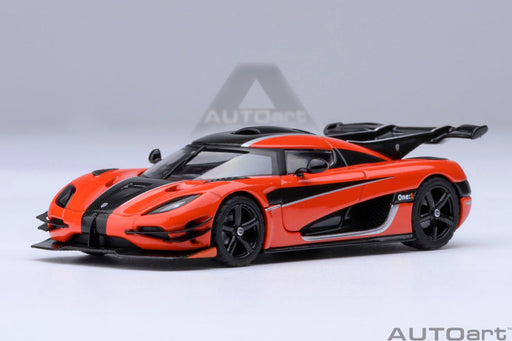 Autoart KOENIGSEGG One:1 Orange/Carbon Black/Silver Diecast Model Car 20044 NEW_2