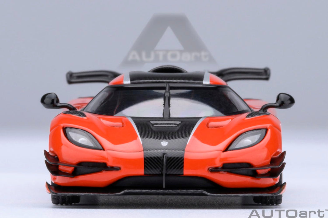 Autoart KOENIGSEGG One:1 Orange/Carbon Black/Silver Diecast Model Car 20044 NEW_4