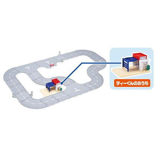 Takara Tomy Tomica World Tomica Town Connectable Super Road Parts Set With house_2