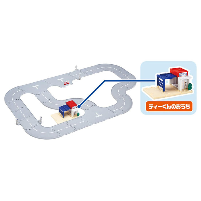 Takara Tomy Tomica World Tomica Town Connectable Super Road Parts Set With house_2