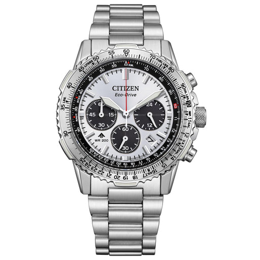 Citizen Promaster Sky CA4660-61A Eco-Drive Silver Dial Chronograph Men Watch NEW_1