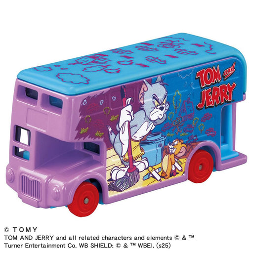 Takara Tomy Dream Tomica SP Tom and Jerry Wrapping Bus Purple Diecast Car NEW_2