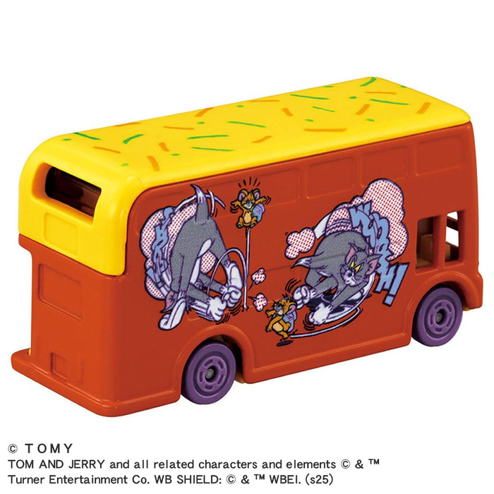 Takara Tomy Dream Tomica SP Tom and Jerry Wrapping Bus Orange Diecast Car NEW_3