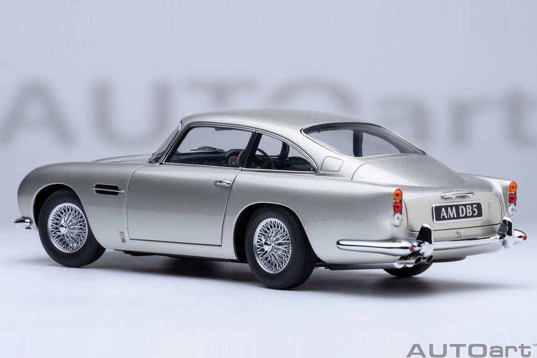 Autoart 1/18 Aston Martin DB5 Silver Metallic Diecast Miniature Car ‎70287 NEW_2