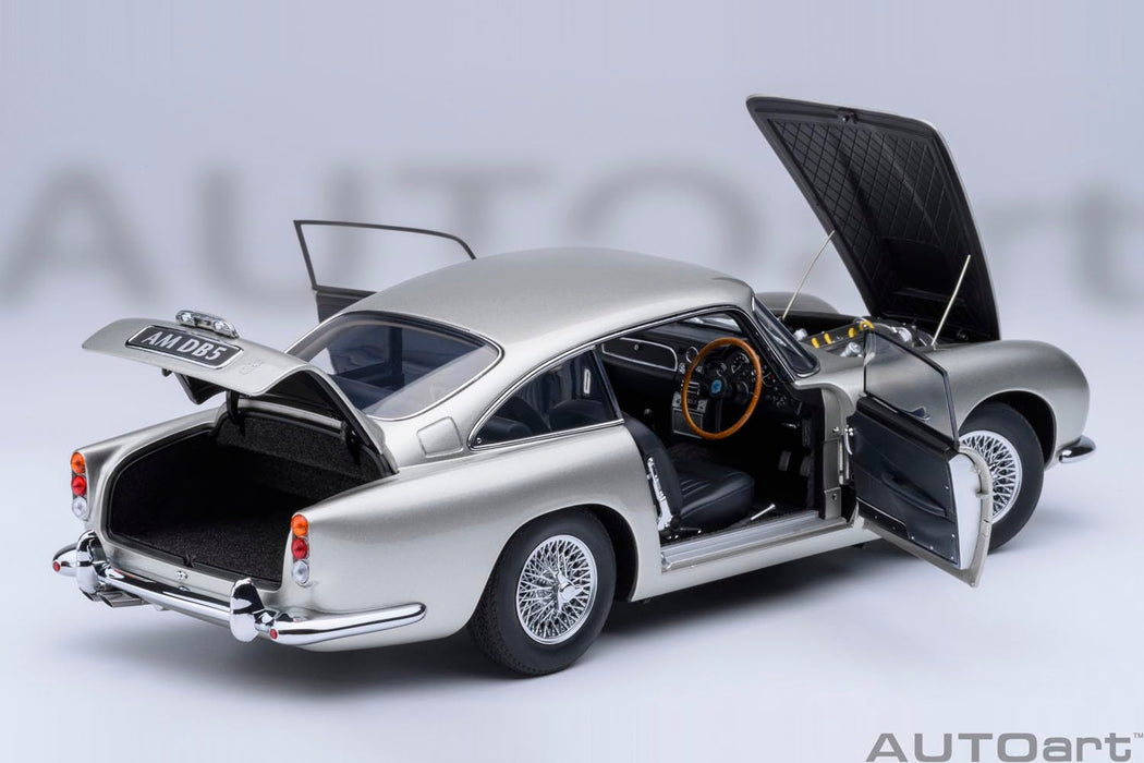 Autoart 1/18 Aston Martin DB5 Silver Metallic Diecast Miniature Car ‎70287 NEW_6