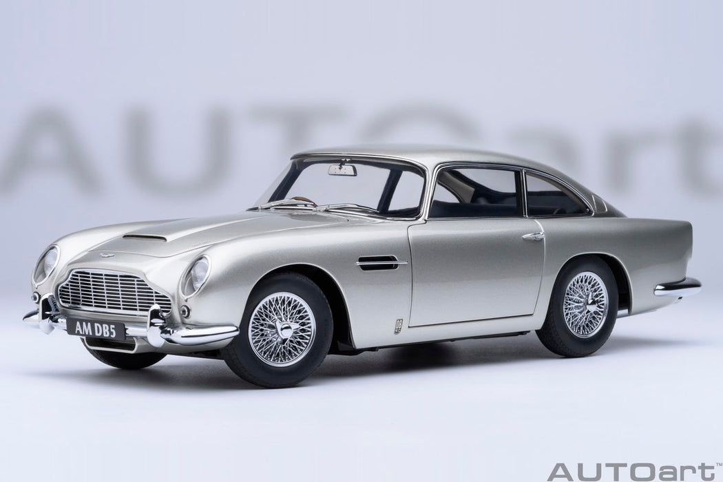 Autoart 1/18 Aston Martin DB5 Silver Metallic Diecast Miniature Car ‎70287 NEW_8