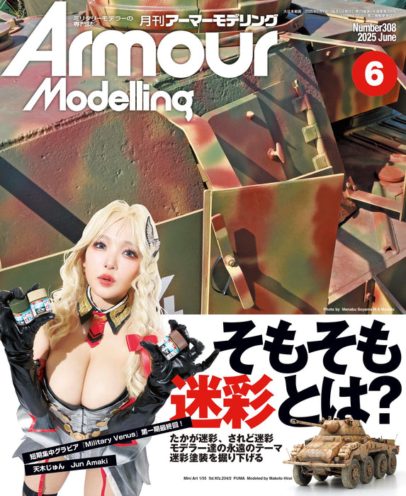 Dai Nihon Kaiga Armor Modeling 2025 June No.308 (Hobby Magazine) Camouflage NEW_1