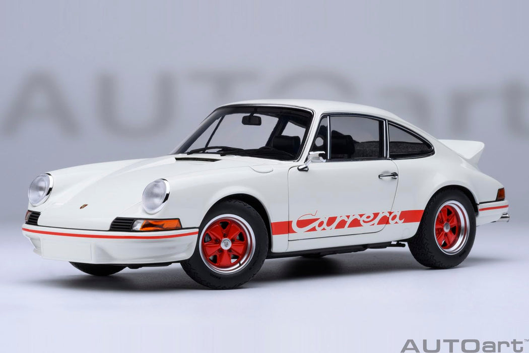 Autoart 1/18 Porsche 911 Carrera 2.7 RS Grand Prix White / Red Stripe 78030 NEW_8