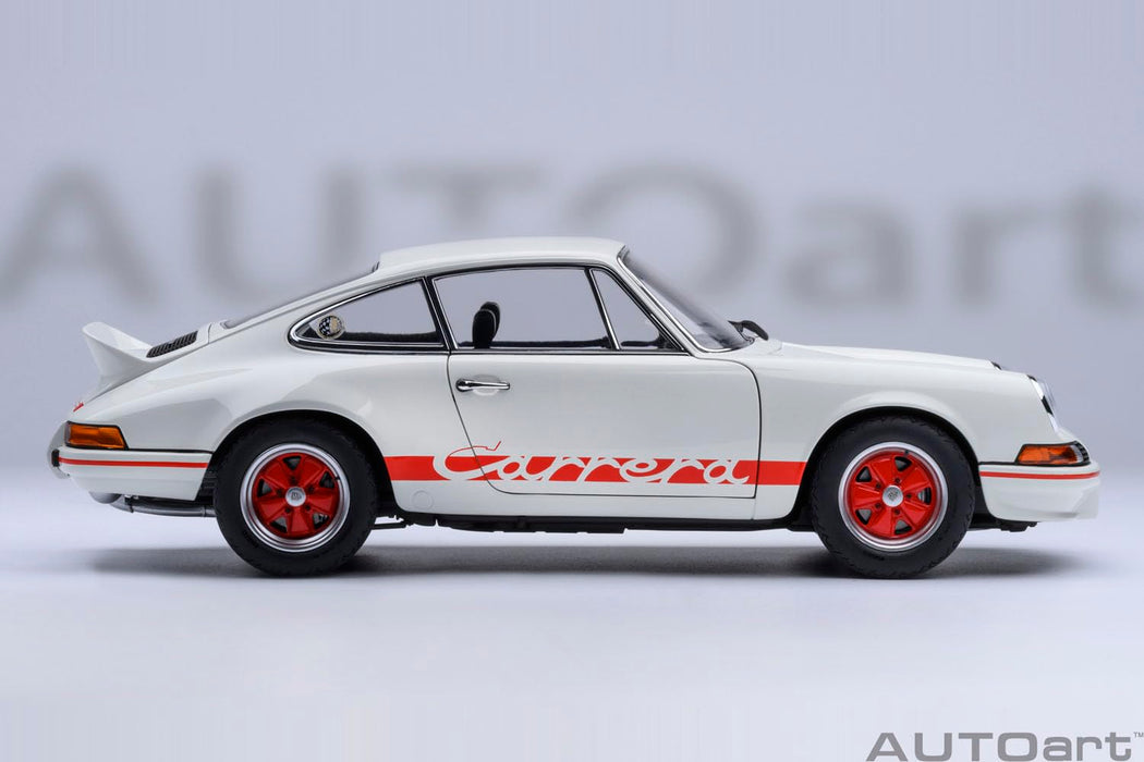 Autoart 1/18 Porsche 911 Carrera 2.7 RS Grand Prix White / Red Stripe 78030 NEW_9
