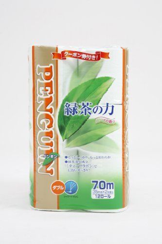 Marutomi Paper Mill Penguin tea flavone 12 roll double NEW from Japan_1