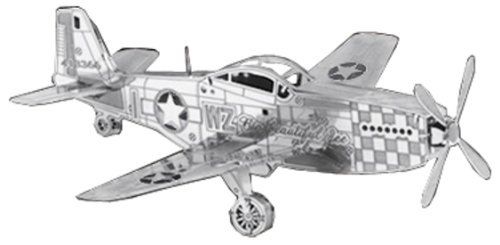 Tenyo Metallic Nano Puzzle P-51 Mustang Model Kit NEW from Japan_1