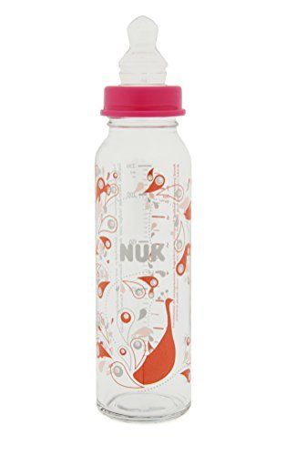 NUK Standard Nursing Bottle made of glass 230 ml Silicone Nipple  Peacock_3