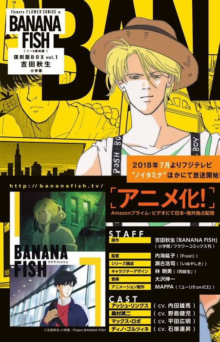 BANANA FISH Reprint version BOX vol.1 Akimi Yoshida Softcover Comics Shogakukan_1